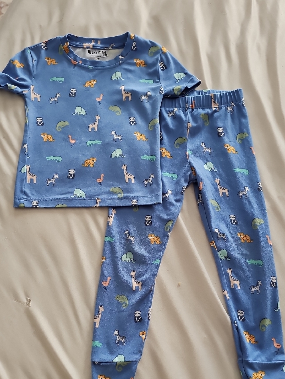 Blue Safari Print Kids Pajama Set